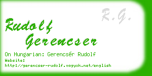 rudolf gerencser business card